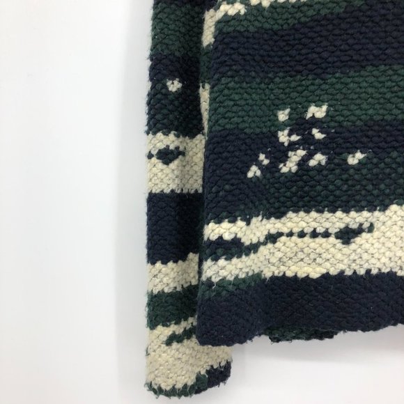 BA&SH Iris chunky waterfall knit open jacket / cardigan green blue multi - Picture 8 of 16